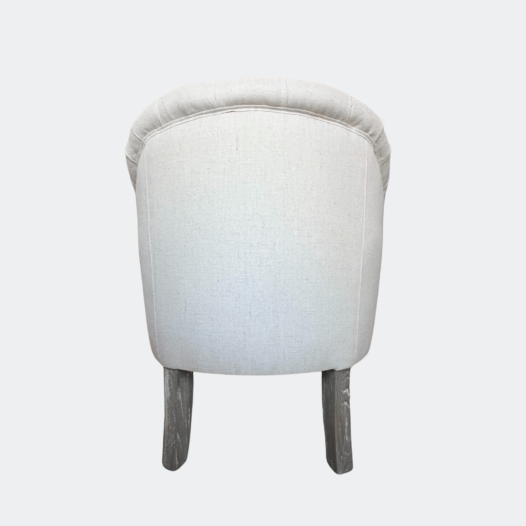 Country Home Button Armchair with Castors