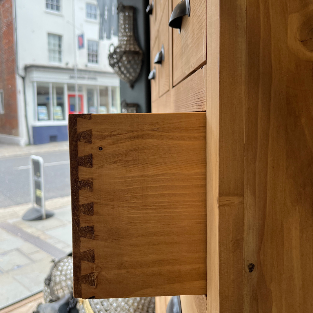 Multi-Drawer Handcrafted Pine Cabinet