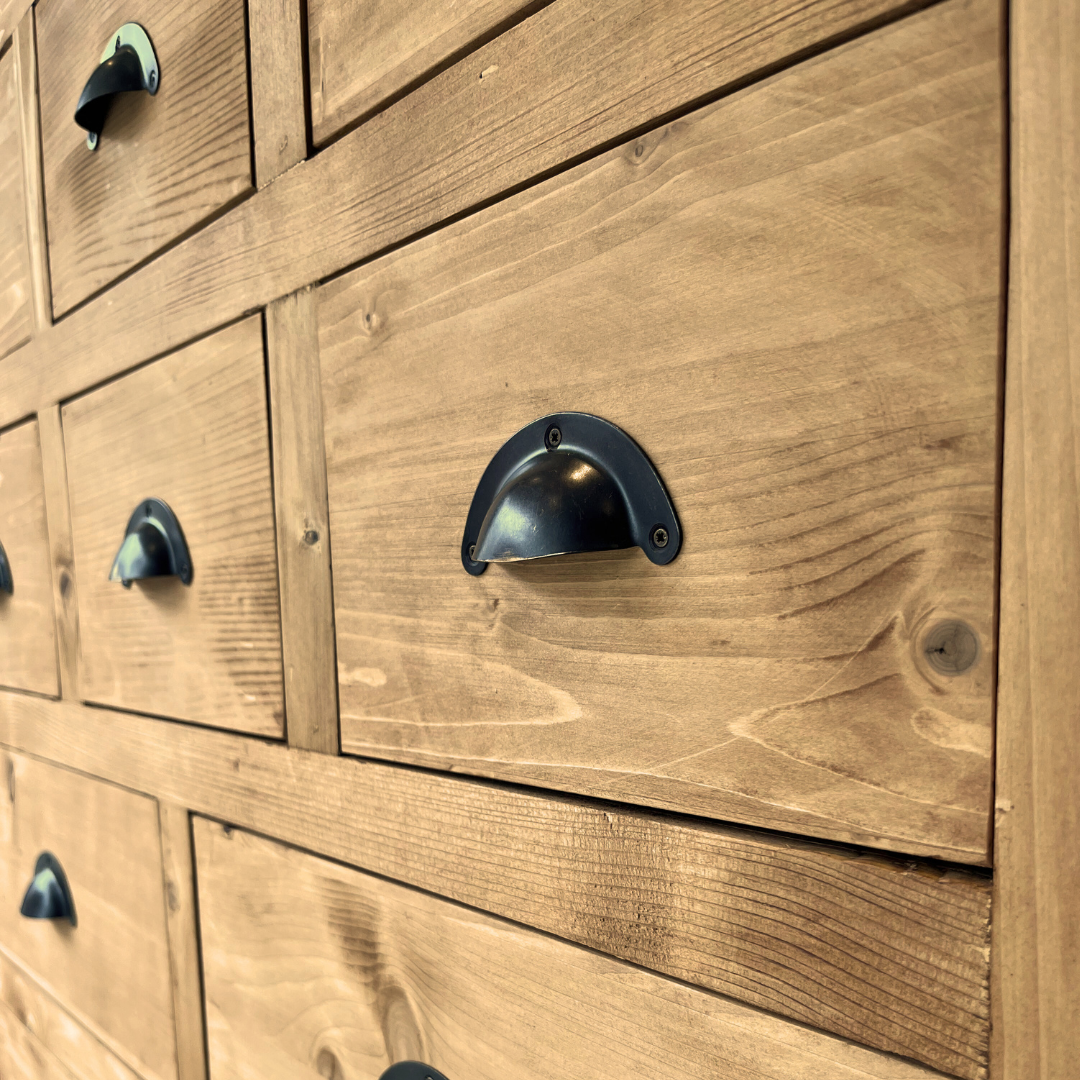 Multi-Drawer Handcrafted Pine Cabinet