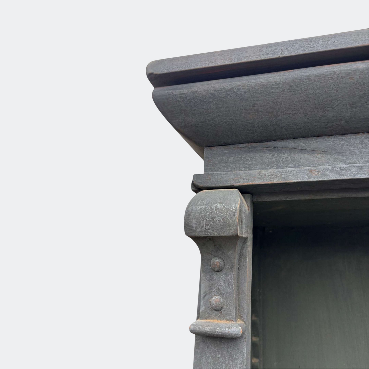 Victorian Grey Painted Library Bookcase with Cabinets