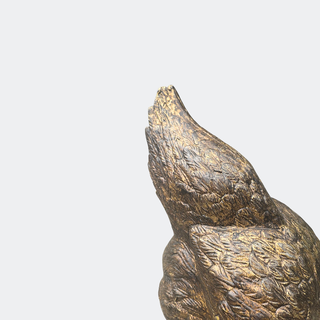 Cast Iron Chicken Sculpture