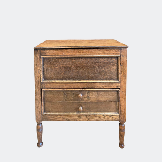 1920s Venesta Oak Sewing Box with Drawers