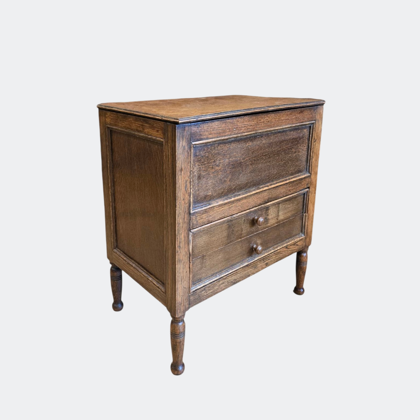 1920s Venesta Oak Sewing Box with Drawers