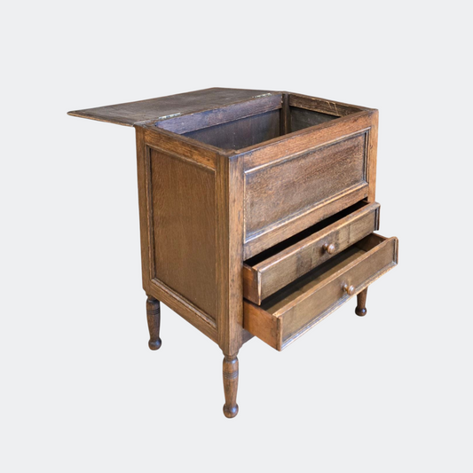 1920s Venesta Oak Sewing Box with Drawers