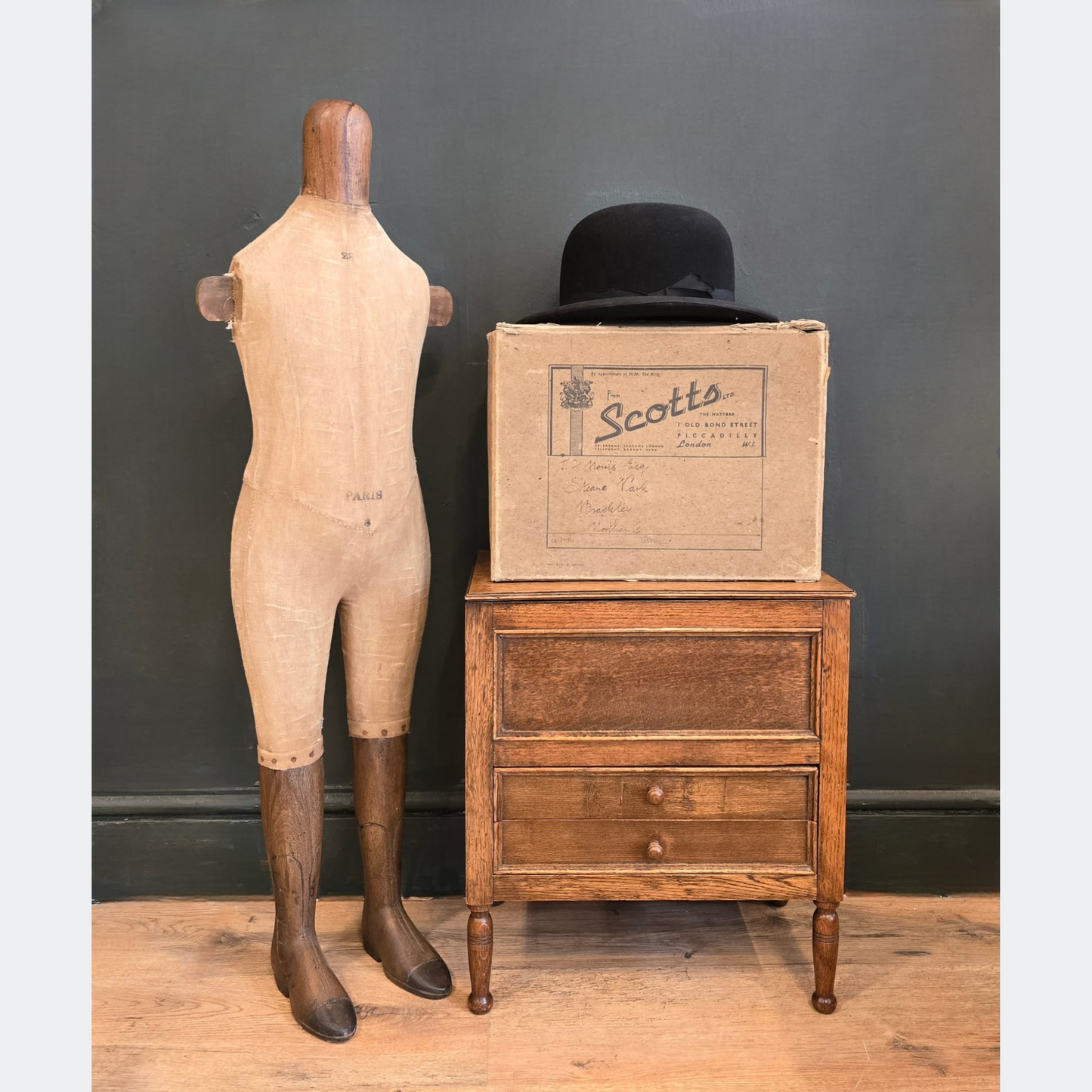 1920s Venesta Oak Sewing Box with Drawers