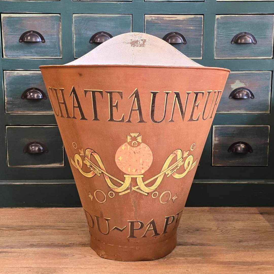 French Metal Tin Grape Hold Bucket