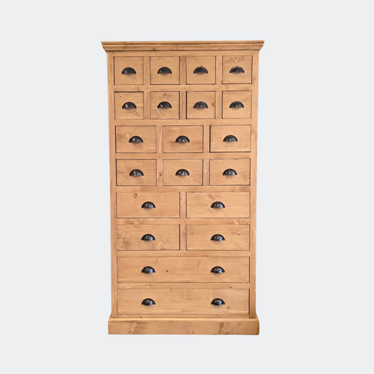 Multi-Drawer Handcrafted Pine Cabinet