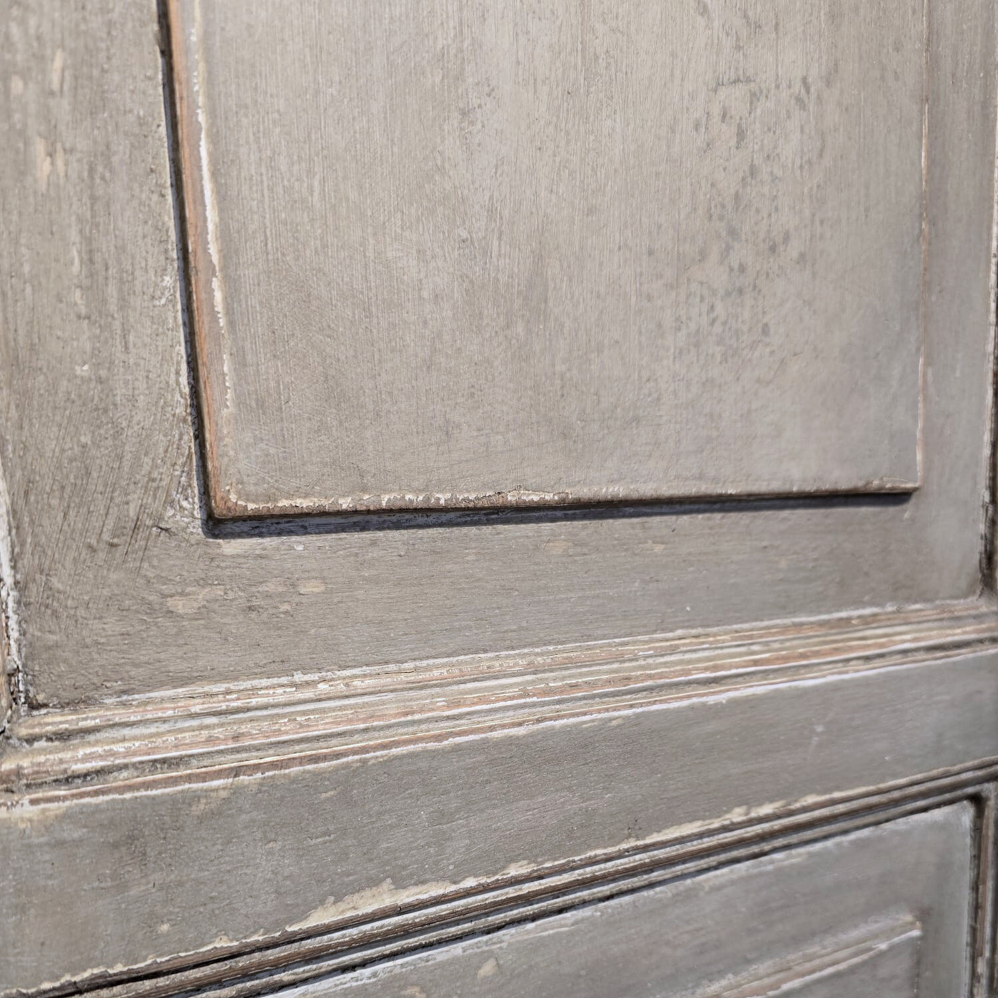 Antique Pine Cupboard in French Grey