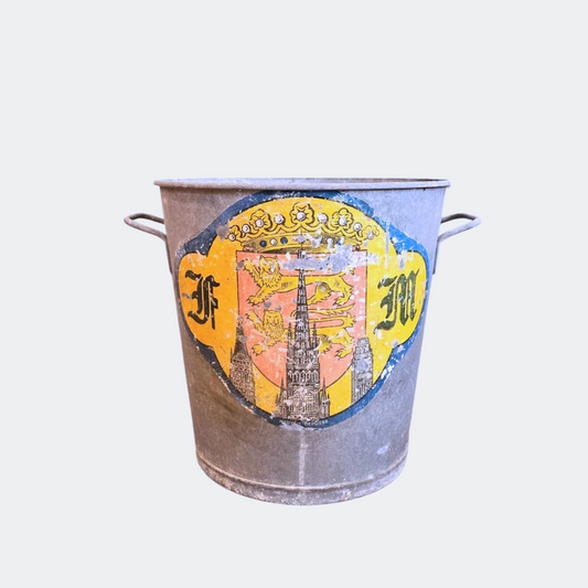 Rustic French Metal Pail Bucket