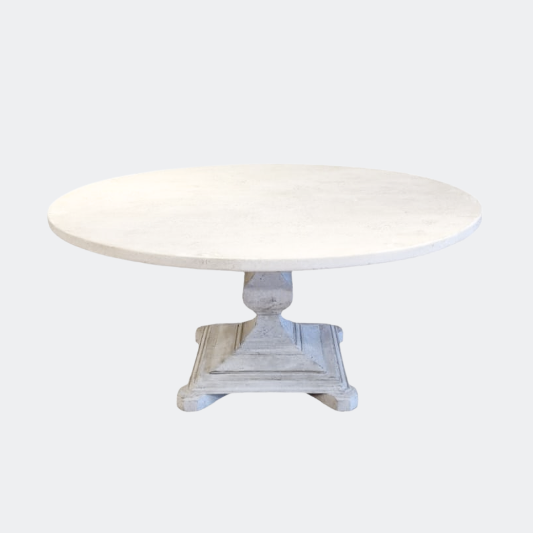 Rustic French Style Round Dining Table