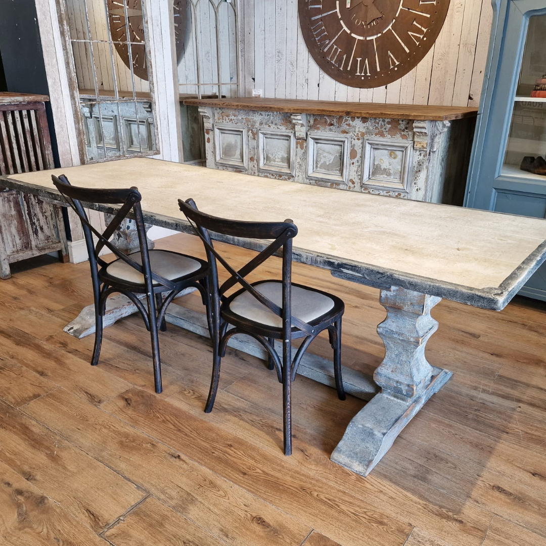 Rustic Black Bistro Dining Chair
