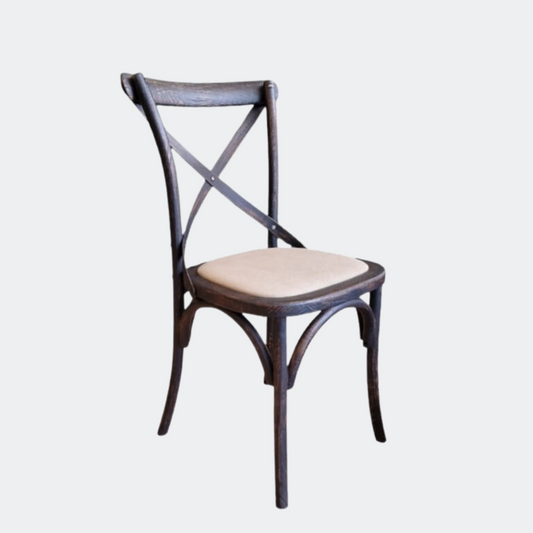 Rustic Black Bistro Dining Chair