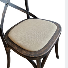 Load image into Gallery viewer, Rustic Black Bistro Dining Chair

