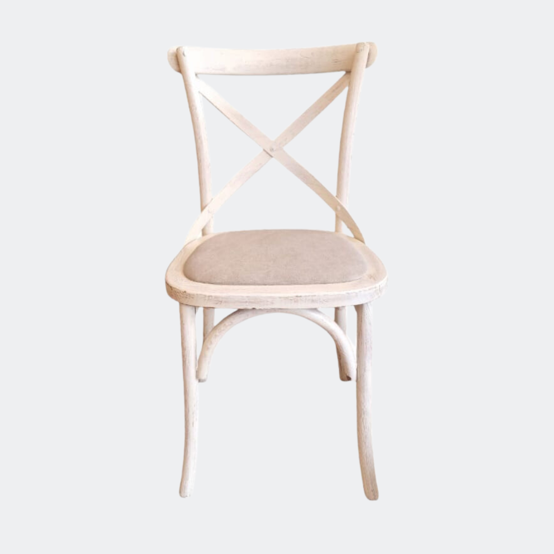 Rustic White Bistro Dining Chair