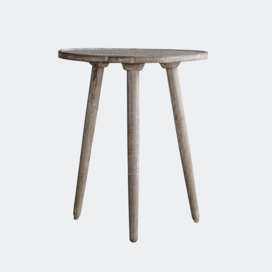 Hand-Crafted Round Side Table