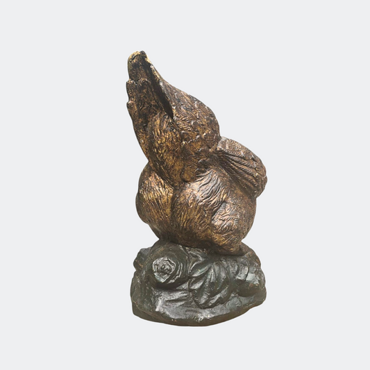 Cast Iron Chicken Sculpture