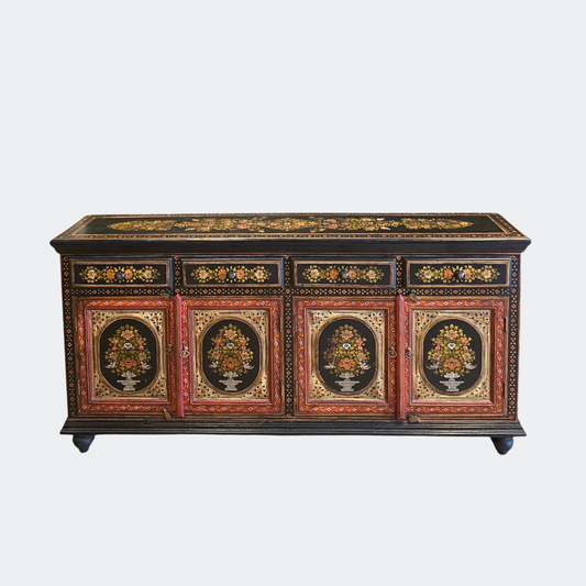 Indian Floral Hand Painted Sideboard