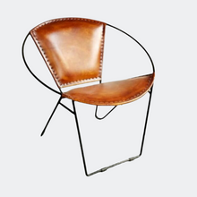 Load image into Gallery viewer, Retro Style Leather Ring Chair
