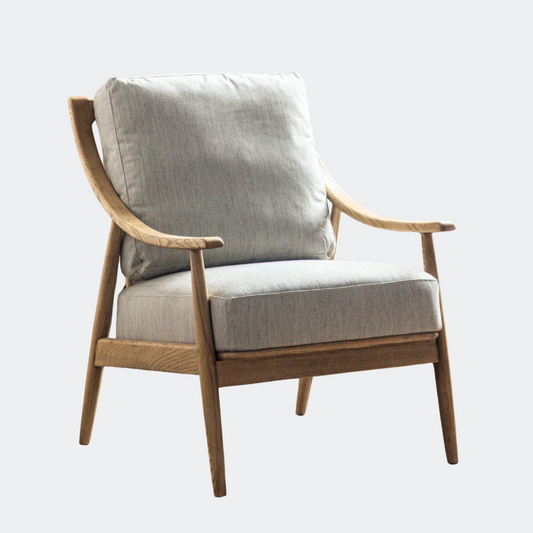 Ashford Wood and Linen Armchair