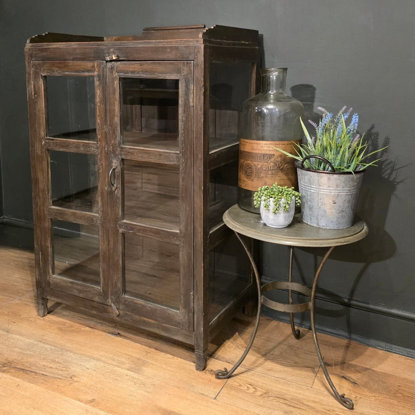 Oak Shop Display Cabinet