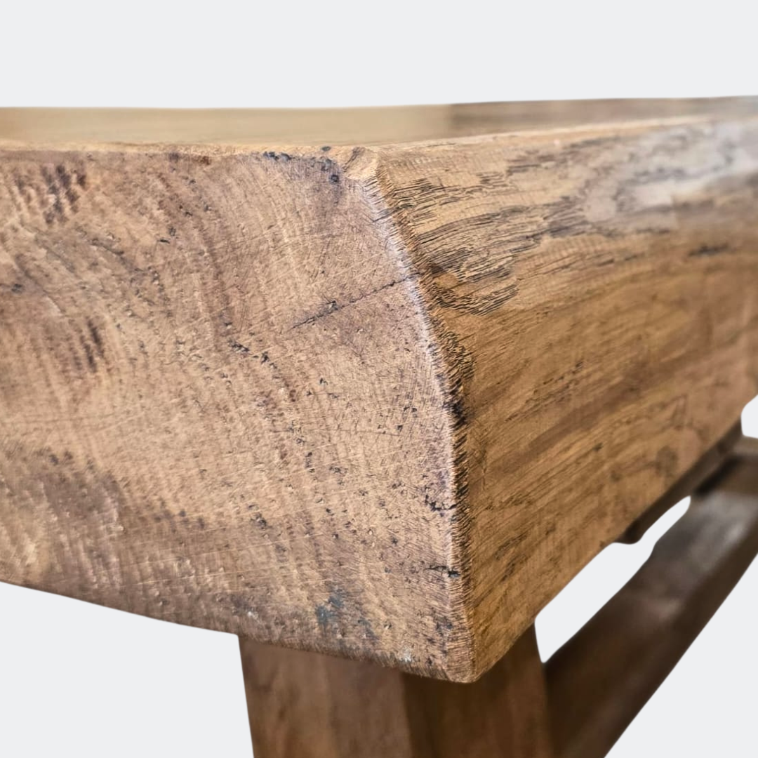 Butcher's Block Rustic Dining Table in Solid Oak