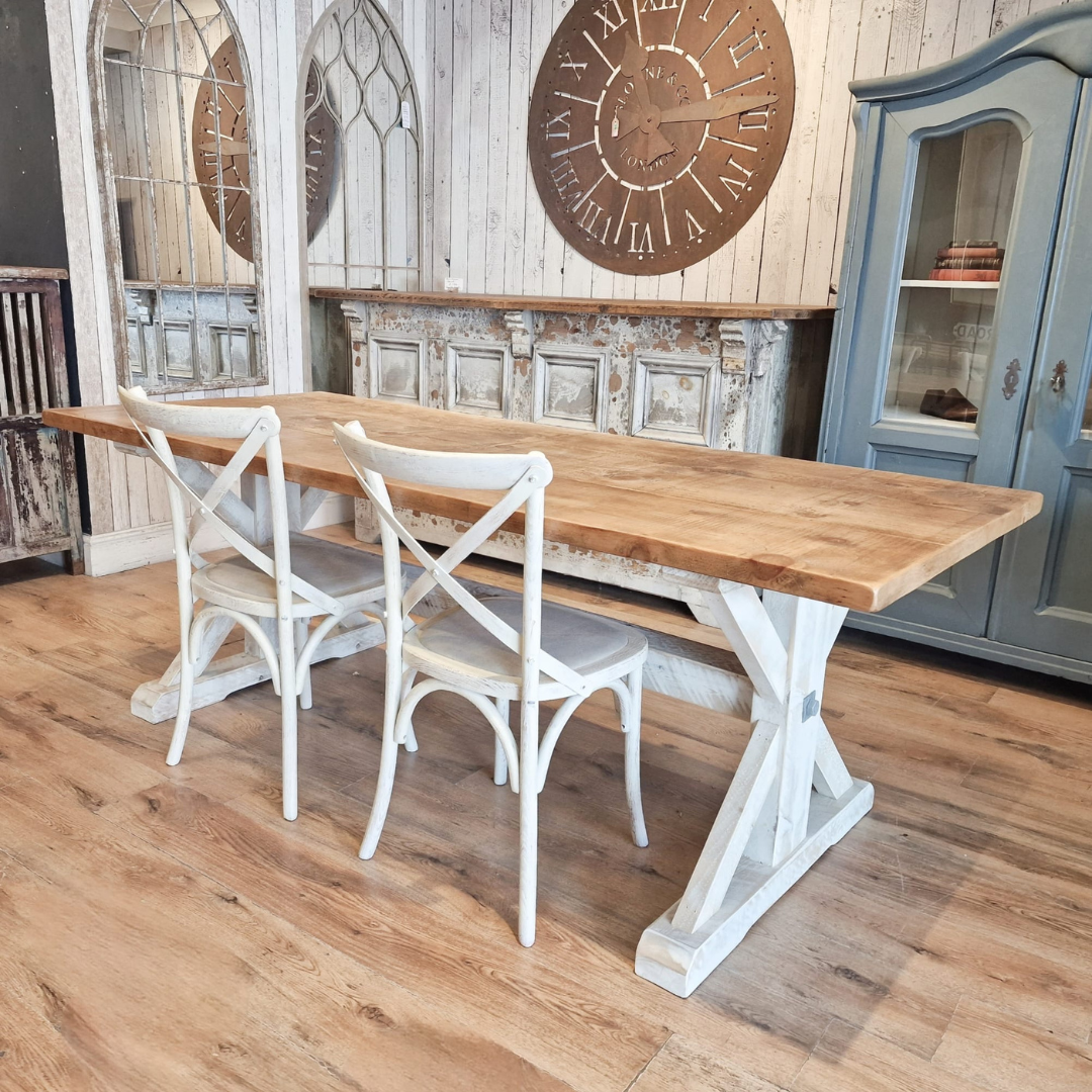 Reclaimed Priory Frame Base Dining Table