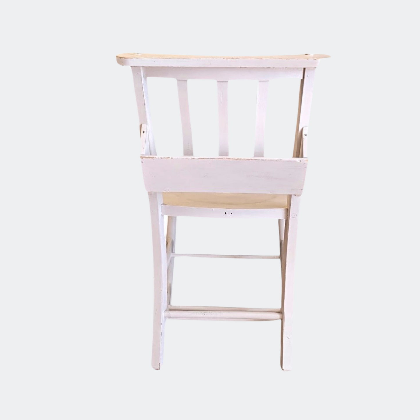 White Painted Antique Chapel Chair