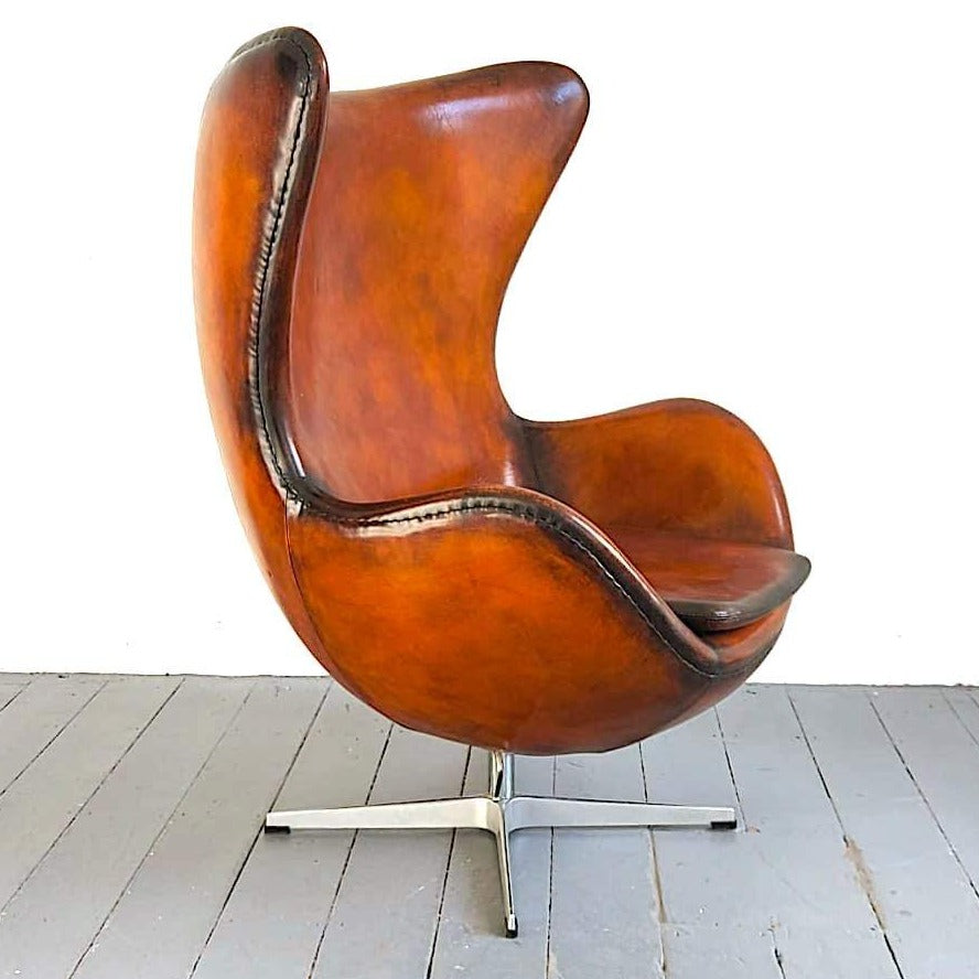 Retro Leather Egg Chair