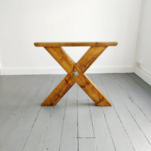 Load image into Gallery viewer, Reclaimed Rustic Wood X-Frame Base Table
