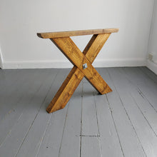 Load image into Gallery viewer, Reclaimed Rustic Wood X-Frame Base Table
